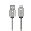 Kabel USB A do USB C Forcell F-Energy QC4.0 3A 66W Metal 2 m C234 srebrny