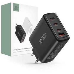 Ładowarka Sieciowa 100W 3x USB-C PD + QC3.0 USB Tech-Protect NC100W-GAN czarna