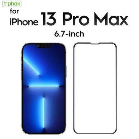 Tempered Glass 5D IPHONE 13 PRO MAX T-Phox 5D Full Glue black