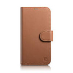 iCarer Wallet Case 2in1 iPhone 14 Pro Max Leder Flip Cover Anti-RFID Braun (WMI14220728-BN)