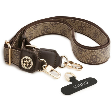 GUESS uniwesalny pasek GUUCNP4DGMW (4G PU Strap Tether Patch Strass Metal Logo) czarny