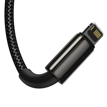 Baseus Tungsten 3w1 kabel USB - USB Typ C / Lightning / micro USB 3,5 A 1,5 m czarny (CAMLTWJ-01)
