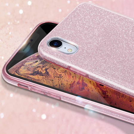 Nakładka Glitter 3w1 do Samsung Galaxy A05S różowa