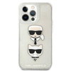 Karl Lagerfeld KLHCP13LKCTUGLS iPhone 13 Pro / 13 6,1" srebrny/silver hardcase Glitter Karl`s & Choupette