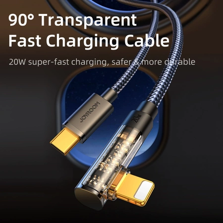 Joyroom S-CL020A6 Lightning -Kabel abgewinkelt – USB-C-Schnellladung und -Übertragung 20 W 1,2 m – Blau