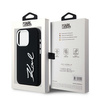 Oryginalne Etui KARL LAGERFELD hardcase Silicone Metal Script Logo KLHCP15LSCMSMVK do Iphone 15 Pro Czarny