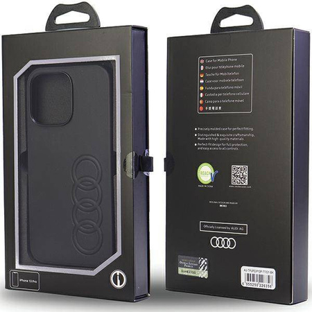 Audi Kunstleder iPhone 13 Pro / 13 6,1&quot; schwarz/schwarz Hardcase AU-TPUPCIP13P-TT/D1-BK