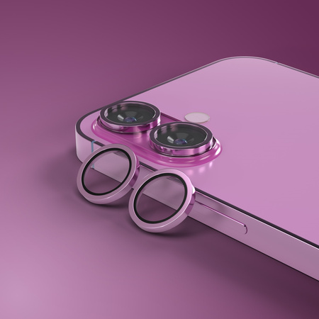 Etteri szkło na aparat do iPhone 16 / 16 Plus różowy