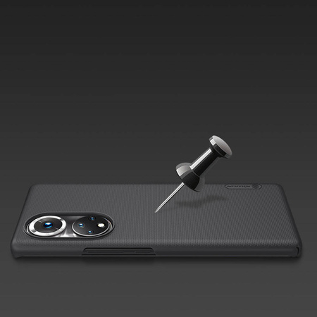 Nillkin Super Frosted Shield gehärtete Gehäuseabdeckung + Ständer Honor 50 Pro schwarz