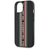 Karl Lagerfeld Saffiano Athleisure Stripes Cord iPhone 15 Hülle - Rot