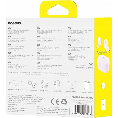 Baseus Bowie E18 kabellose TWS ENC IPX4 Kopfhörer – Lila