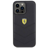 Etui Ferrari Quilted Metal Logo na iPhone 15 Pro Max - czarne