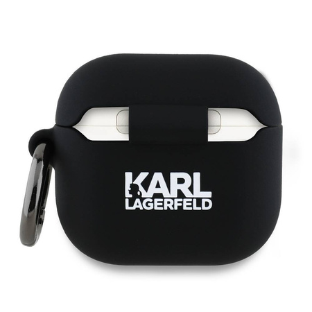 Original Handyhülle APPLE AIRPODS 4 Karl Lagerfeld Silicone Choupette Head 3D (KLA4RUNCHK) schwarz