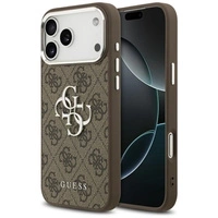 Guess 4G Big 4G Classic Logo Case for iPhone 17 Pro Max Brown - Silver
