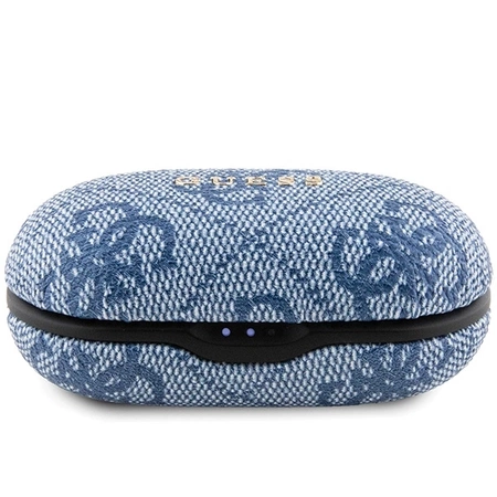 TWS Guess 4G Metall-Bluetooth-Kopfhörer mit ENC-Dockingstation – Blau
