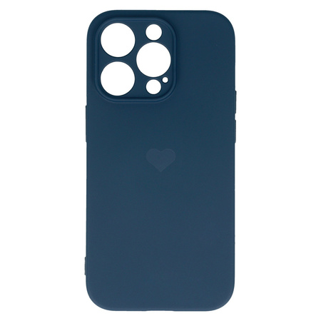 Vennus Silicone Heart Case do Iphone 14 Pro wzór 1 granatowy
