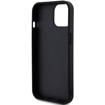 Guess nakładka do iPhone 15 6,1" GUHCP15SPFGSBSP jasnoróżowa HC Rhinestone Meta Logo
