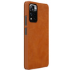 Nillkin Qin Case Cover für Xiaomi Redmi Note 11 Pro + (China) / Redmi Note 11 Pro (China) Kameraschutz Holster Cover Flip Cover Braun