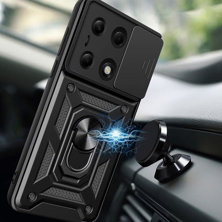 Tech-Protect CamShield Pro Hülle für Xiaomi Redmi Note 13 Pro 4G / LTE / Poco M6 Pro 4G / LTE – Schwarz