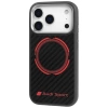 Audi RSQ Carbon Fiber Sport Red Circle MagSafe Case für iPhone 17 Pro - Schwarz