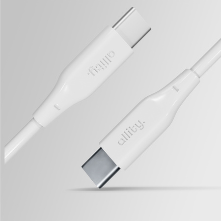 Allity kabel AUC-02 USB-C - USB-C 1,0 m 60W biały