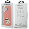 Etui Karl Lagerfeld IML Aquarelle Choupette & Logo na iPhone 16 - różowe