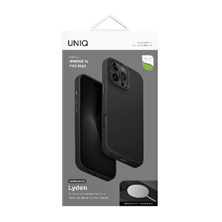 UNIQ etui Lyden iPhone 16 Pro Max 6.9"Magclick Charging czarny/dallas black
