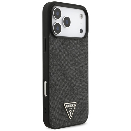GUESS futerał do IPHONE 17 Pro Max kompatybilny z MagSafe GUHMP17XP4TSDPPSK (4G PU W/ Strap Triangle Logo) czarny