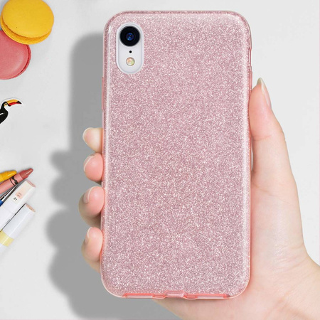 Nakładka Glitter 3w1 do Xiaomi Redmi Note 12 4G różowa