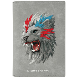 Etui na paszport Nimmy portfel Raptor Lion szary