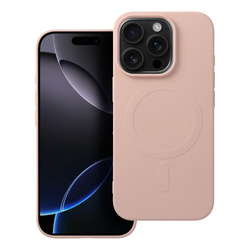 Futerał SILICONE MAG COVER (big hole) kompatybilny z MagSafe do IPHONE 16 Pro różowy