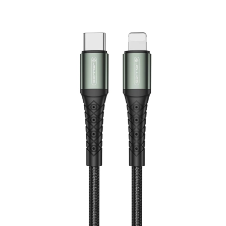 JELLICO cable B10 USB-C - Lightning PD 20W 1M Black
