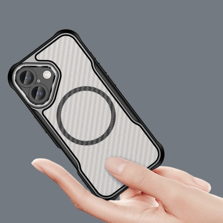 Leading Series MagSafe Silikonhülle für iPhone 16 Plus – Schwarz