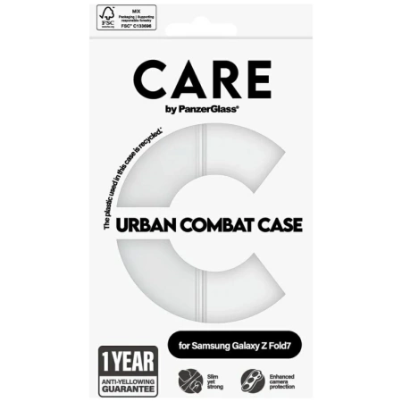 Etui CARE by PanzerGlass Flagship Urban Combat do Samsung Galaxy Z Fold 7 - przezroczyste