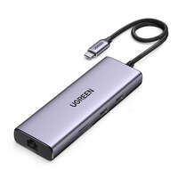 Multifunctional HUB 5in1 USB-C - HDMI 1.4 / 3 x USB-A / USB-C PD 100W Ugreen CM511 - gray