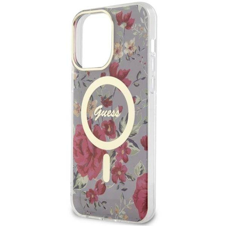 Guess GUHMP14XHCFWSA iPhone 14 Pro Max 6,7&quot; grün/khaki Hardcase Flower MagSafe
