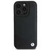 Original Handyhülle IPHONE 16 PRO MAX BMW Hardcase Signature Leather Crossing Lines Pattern (BMHCP16X23RCGPK) schwarz