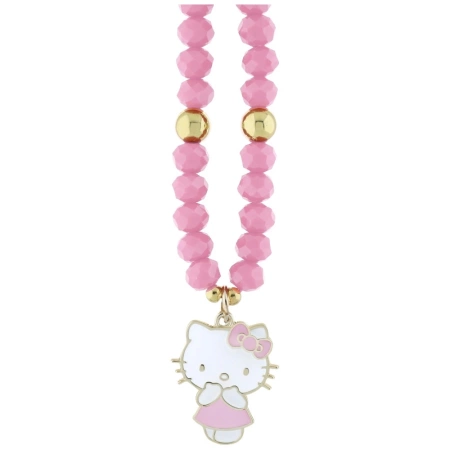 Hello Kitty Pearls and Beads Kitty Charm Phone Charm - Pink