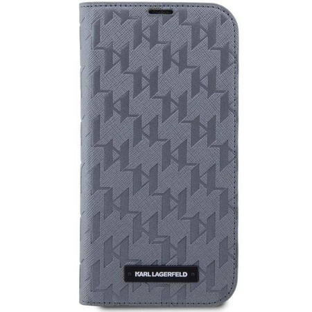 Karl Lagerfeld KLBKP14XSAKLHPG iPhone 14 Pro Max 6.7&quot; bookcase silver/silver Saffiano Monogram