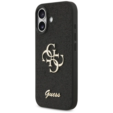 Guess Fixed Glitter Big 4G case for iPhone 17 - black