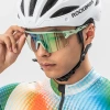 Rockbros Polarisierte Fahrradbrille mit UV-Schutz und Korrektureinsatz - Weiß
