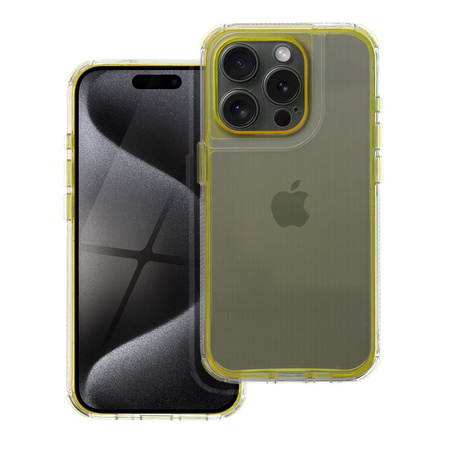 Futerał MATRIX CLEAR do IPHONE 15 żółty