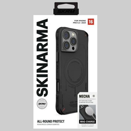 Skinarma etui Mecha iPhone 16 Pro 6.3" Magnetic Charging czarny/black