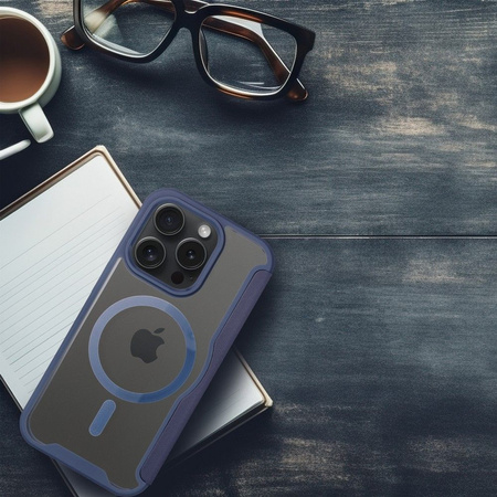 Kabura SMART MAG kompatybilna z MagSafe do IPHONE 15 Pro Max niebieska