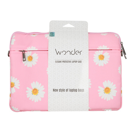 Wonder Sleeve Laptop 15-16 cali stokrotki różowe