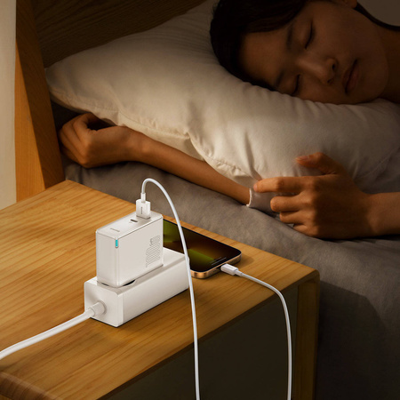 Baseus GaN5 Pro Fast Universal GaN USB Charger Type C / USB 100W PD3.0, QC4.0 +, AFC white (CCGP090202)