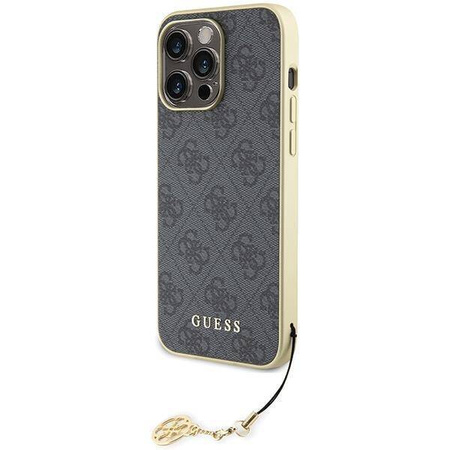 Etui Guess 4G Charms Collection do iPhone 15 Pro Max - szare