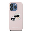 Karl Lagerfeld KLHMP15LSKCHPPLP iPhone 15 Pro 6.1" różowy/pink hardcase Silicone Karl & Choupette MagSafe