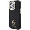 Original Handyhülle APPLE IPHONE 15 PRO MAX Guess Hardcase Silicone Logo Strass 4G (GUHCP15XM4DGPK) schwarz