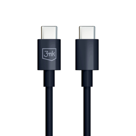 3MK KABEL HYPER USB-C/USB-C 100W 1,2m czarny